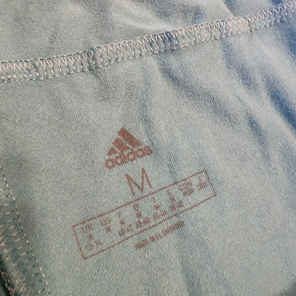 Adidas Womens Medium Teal Joggers Track Pants with Side Stripes - Picture 5 of 5